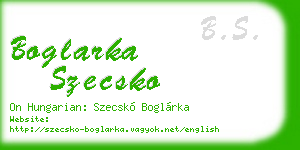 boglarka szecsko business card